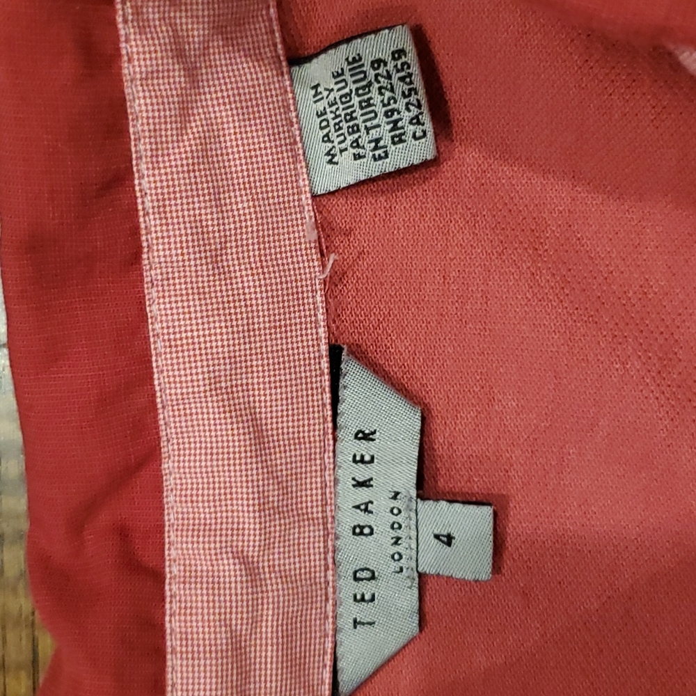 Mens Ted Baker London red polo shirt size 4(large) - Picture 4 of 6